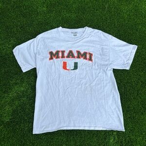 Champion White Miami Logo Tee